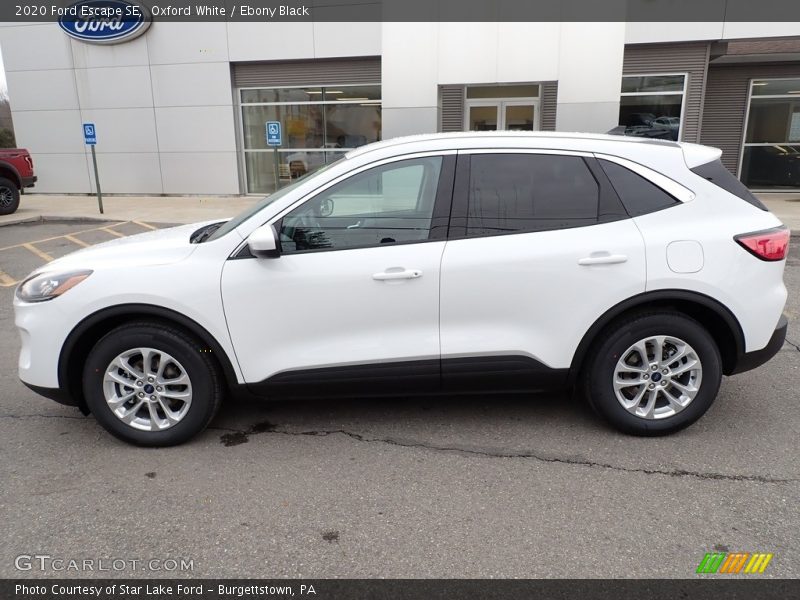 Oxford White / Ebony Black 2020 Ford Escape SE