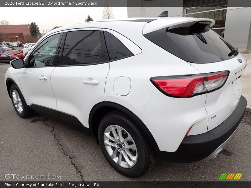 Oxford White / Ebony Black 2020 Ford Escape SE