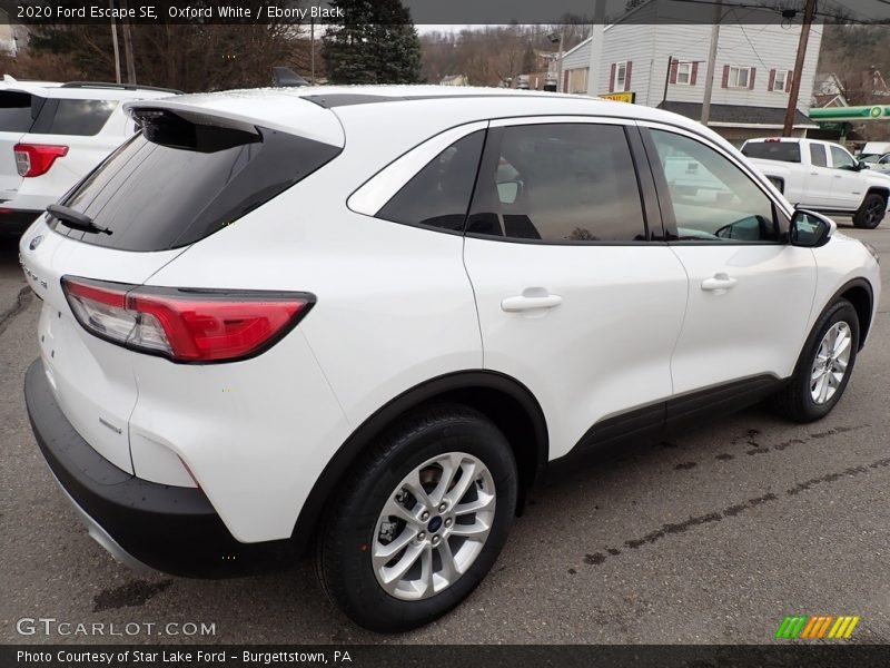 Oxford White / Ebony Black 2020 Ford Escape SE