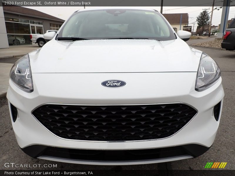 Oxford White / Ebony Black 2020 Ford Escape SE