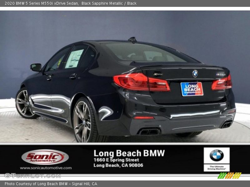 Black Sapphire Metallic / Black 2020 BMW 5 Series M550i xDrive Sedan