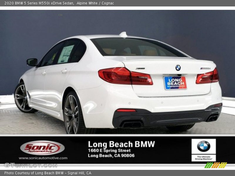 Alpine White / Cognac 2020 BMW 5 Series M550i xDrive Sedan