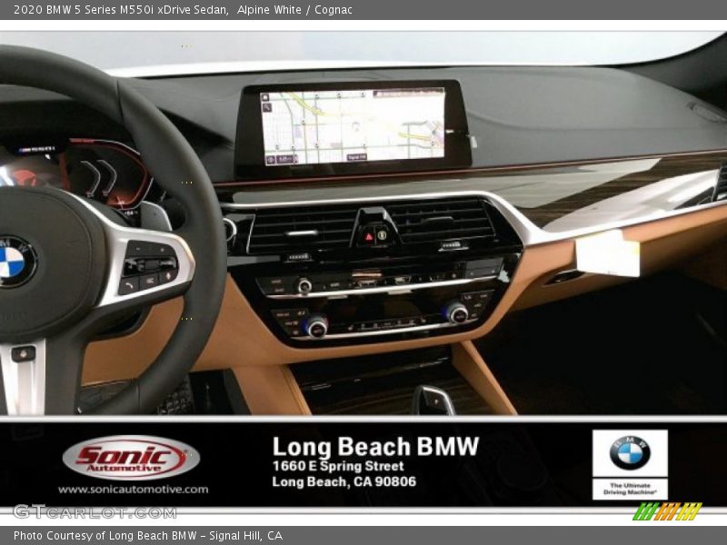 Alpine White / Cognac 2020 BMW 5 Series M550i xDrive Sedan