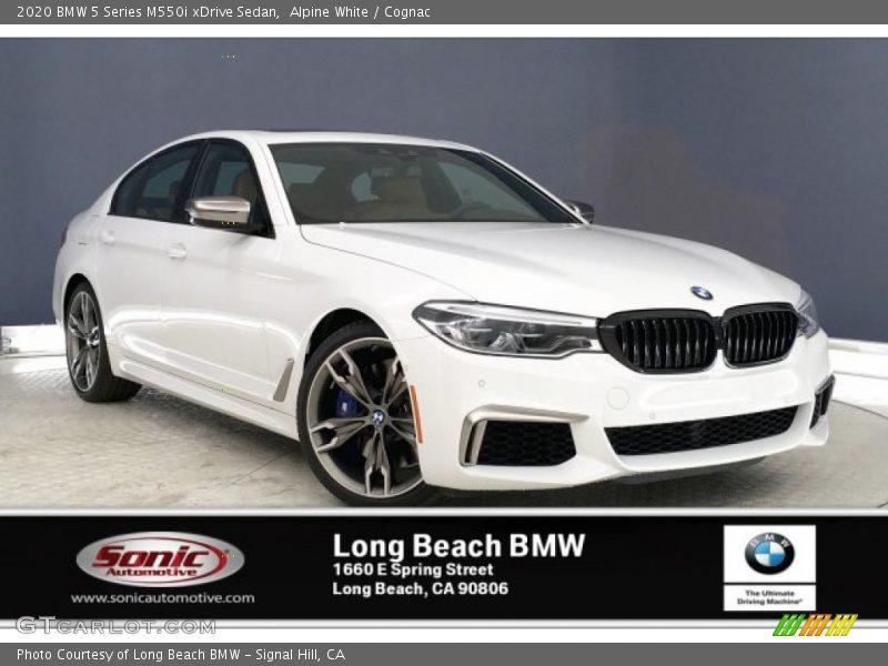Alpine White / Cognac 2020 BMW 5 Series M550i xDrive Sedan