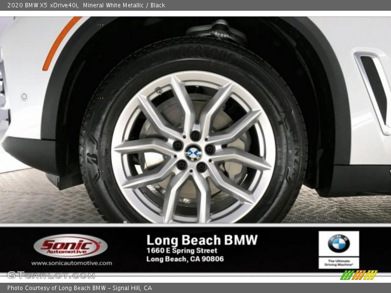 Mineral White Metallic / Black 2020 BMW X5 xDrive40i