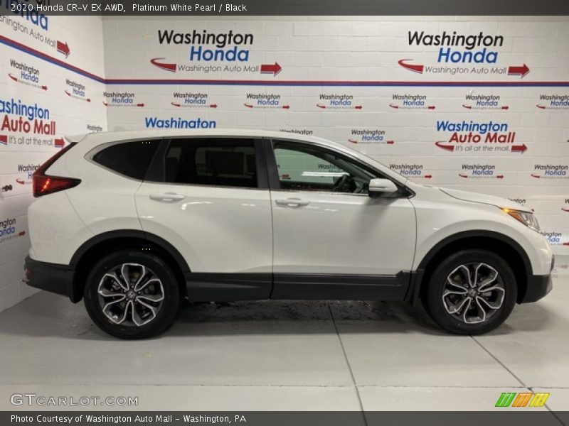 Platinum White Pearl / Black 2020 Honda CR-V EX AWD