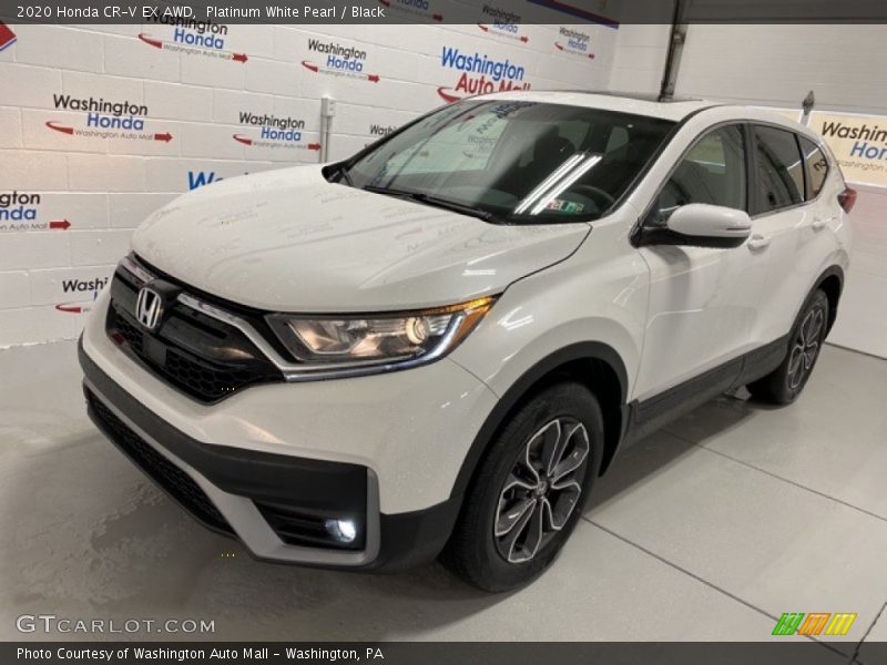 Platinum White Pearl / Black 2020 Honda CR-V EX AWD