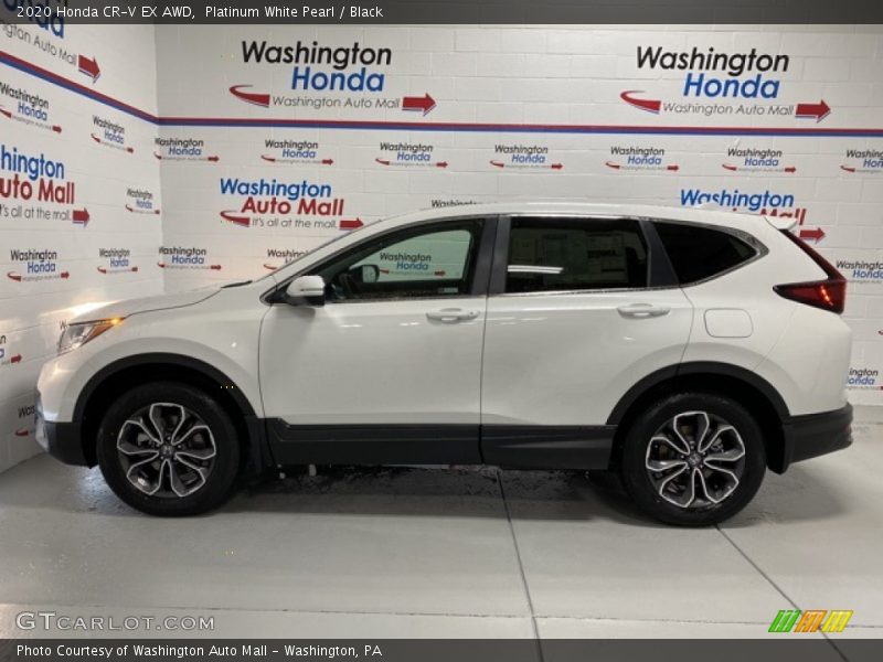Platinum White Pearl / Black 2020 Honda CR-V EX AWD