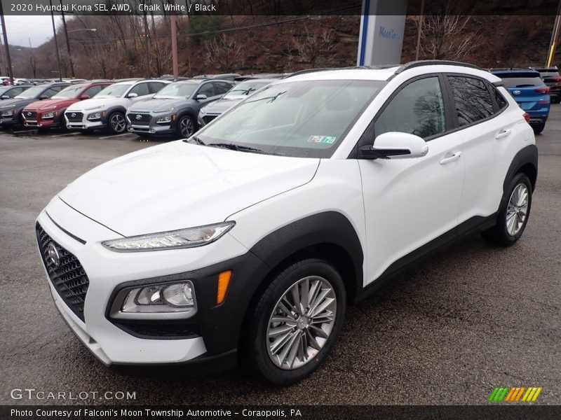 Chalk White / Black 2020 Hyundai Kona SEL AWD
