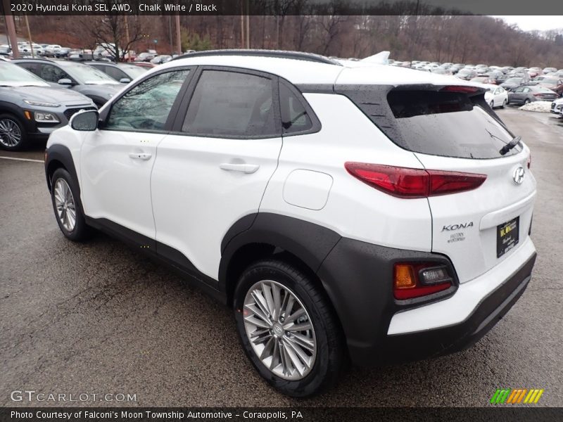 Chalk White / Black 2020 Hyundai Kona SEL AWD