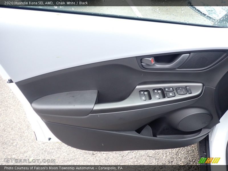 Chalk White / Black 2020 Hyundai Kona SEL AWD