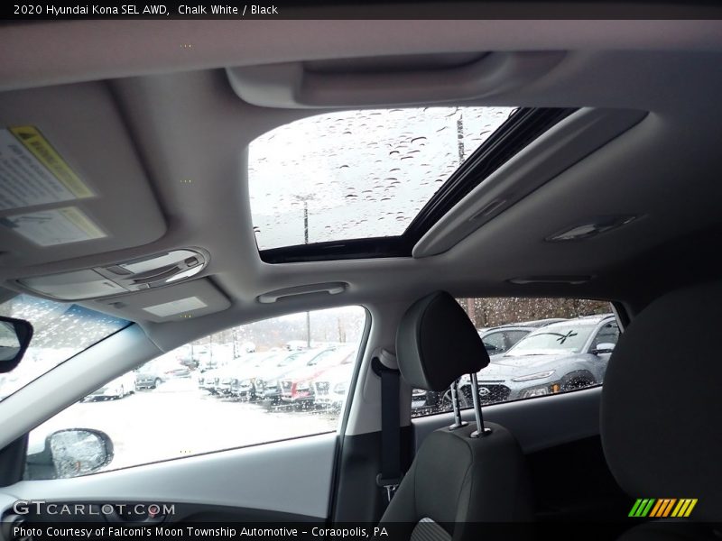 Chalk White / Black 2020 Hyundai Kona SEL AWD