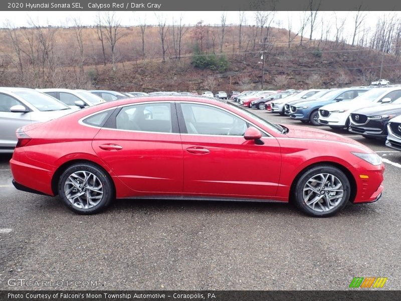 Calypso Red / Dark Gray 2020 Hyundai Sonata SEL