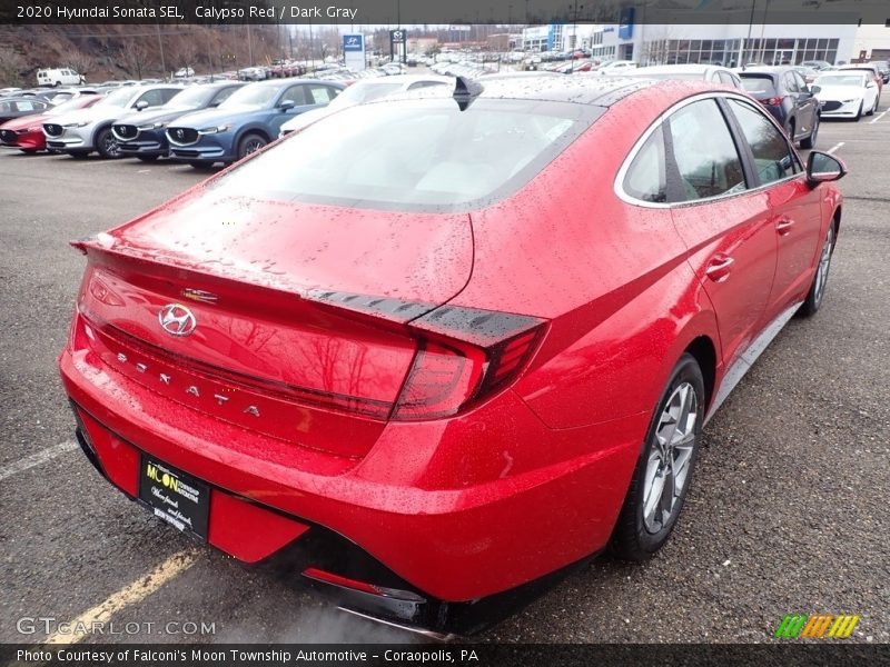 Calypso Red / Dark Gray 2020 Hyundai Sonata SEL