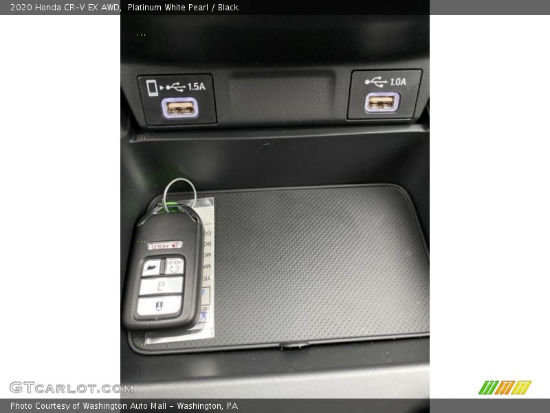 Platinum White Pearl / Black 2020 Honda CR-V EX AWD