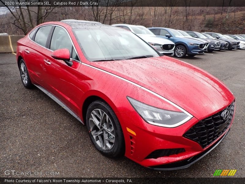 Calypso Red / Dark Gray 2020 Hyundai Sonata SEL