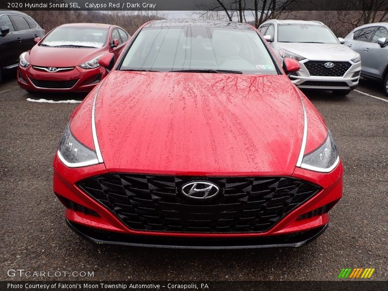 Calypso Red / Dark Gray 2020 Hyundai Sonata SEL