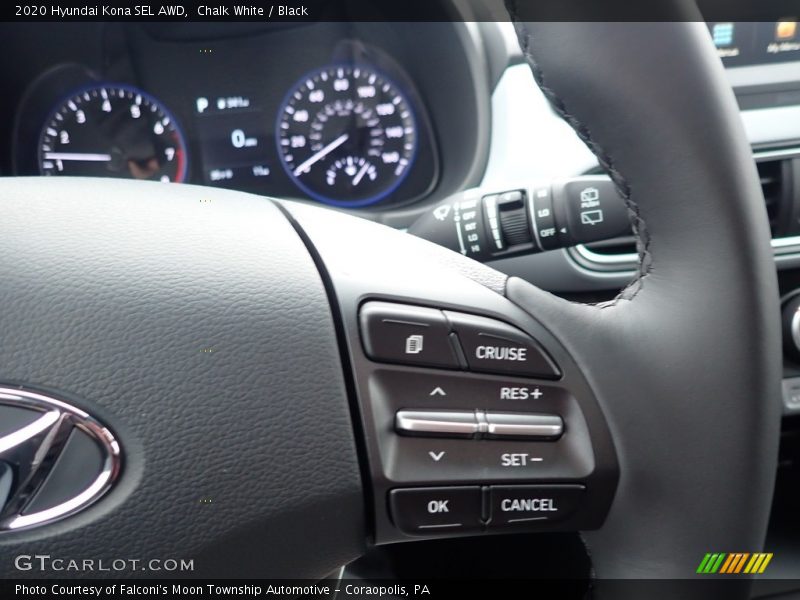 Chalk White / Black 2020 Hyundai Kona SEL AWD