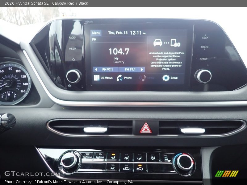 Calypso Red / Black 2020 Hyundai Sonata SE