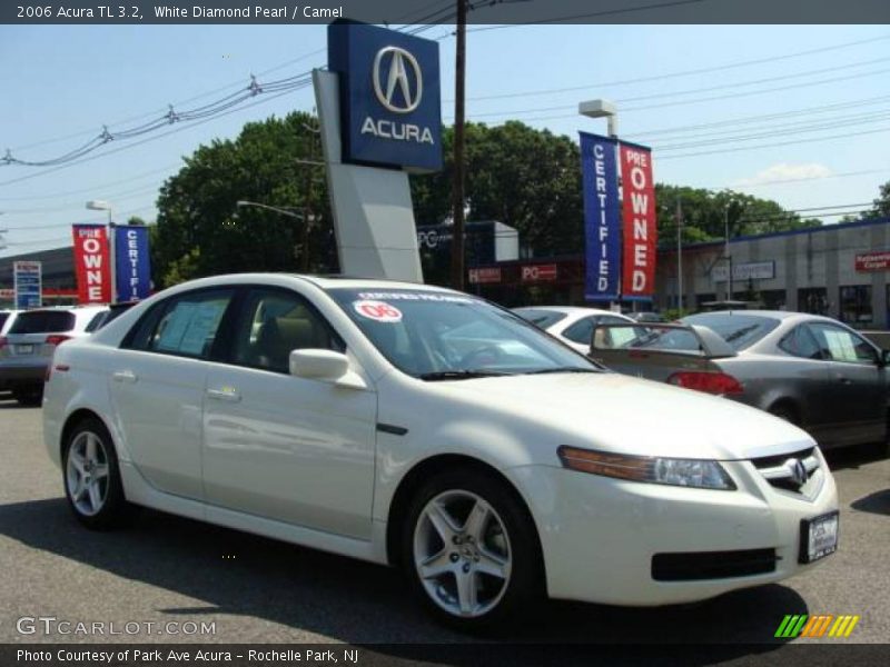 White Diamond Pearl / Camel 2006 Acura TL 3.2