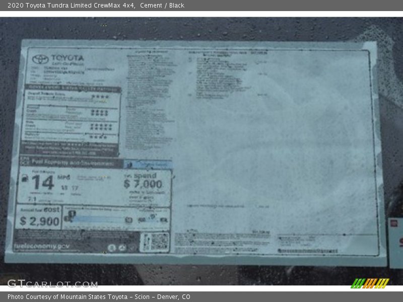 Cement / Black 2020 Toyota Tundra Limited CrewMax 4x4