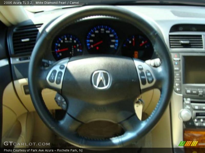White Diamond Pearl / Camel 2006 Acura TL 3.2
