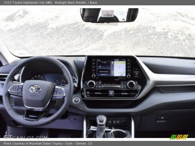 Midnight Black Metallic / Black 2020 Toyota Highlander XLE AWD