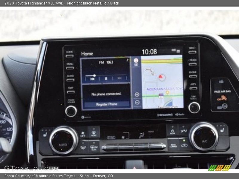 Midnight Black Metallic / Black 2020 Toyota Highlander XLE AWD