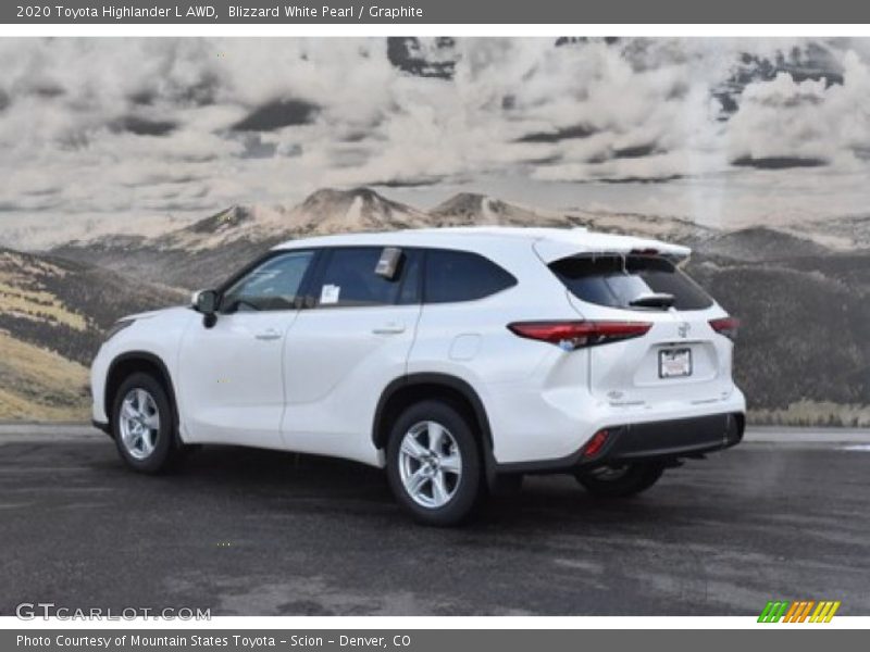 Blizzard White Pearl / Graphite 2020 Toyota Highlander L AWD
