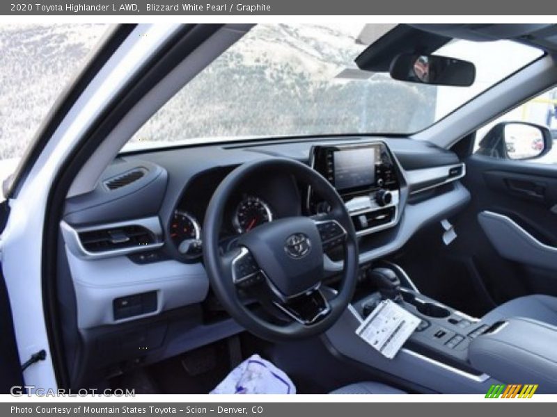 Blizzard White Pearl / Graphite 2020 Toyota Highlander L AWD