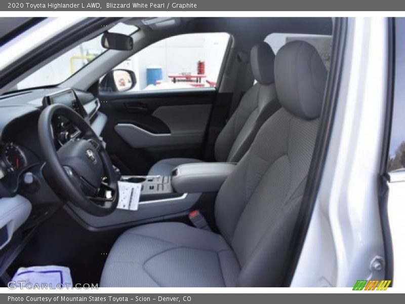 Blizzard White Pearl / Graphite 2020 Toyota Highlander L AWD