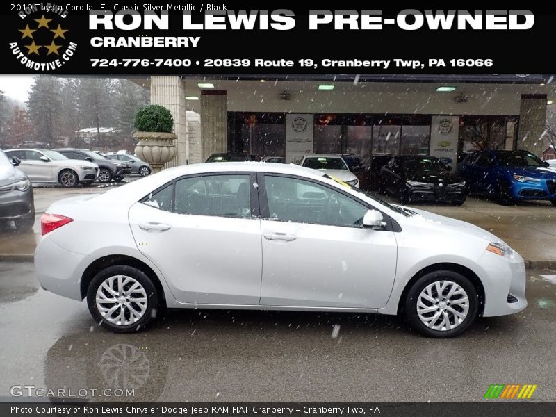 Classic Silver Metallic / Black 2019 Toyota Corolla LE