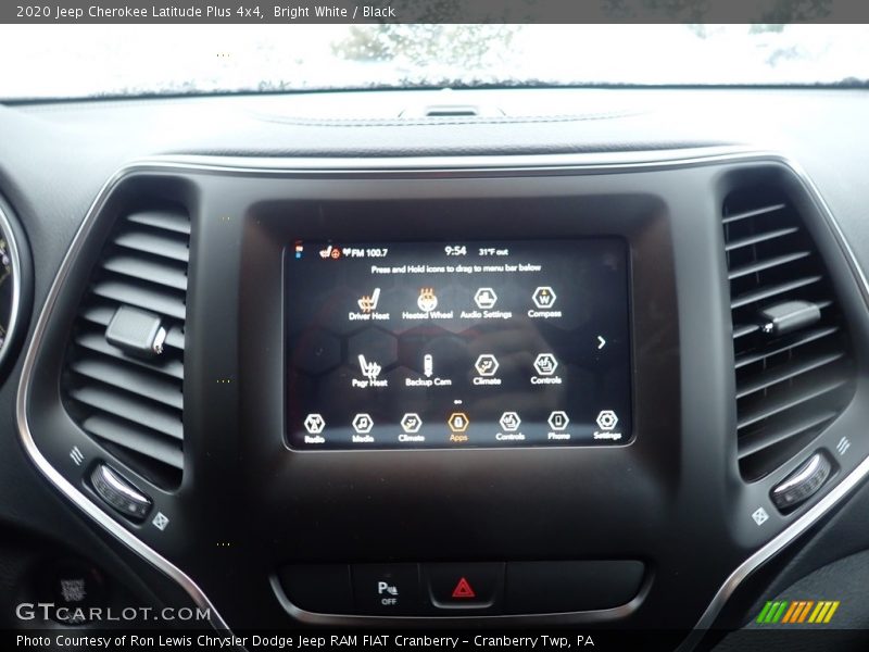 Bright White / Black 2020 Jeep Cherokee Latitude Plus 4x4