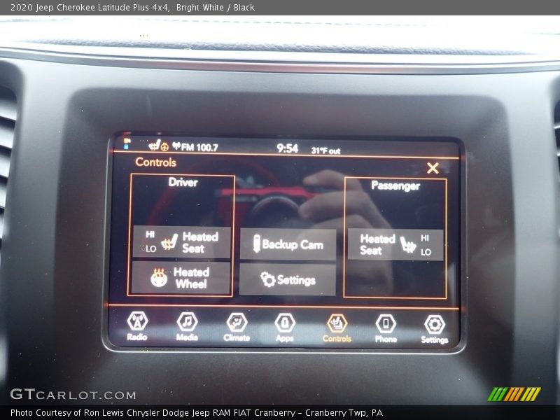Bright White / Black 2020 Jeep Cherokee Latitude Plus 4x4
