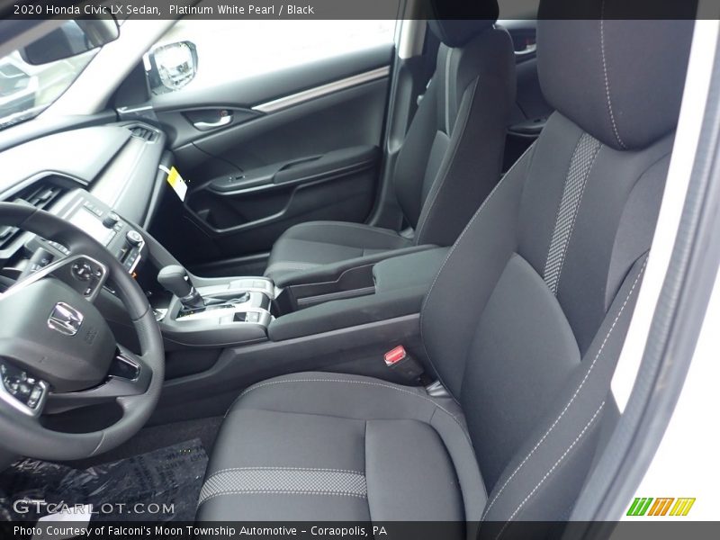 Platinum White Pearl / Black 2020 Honda Civic LX Sedan