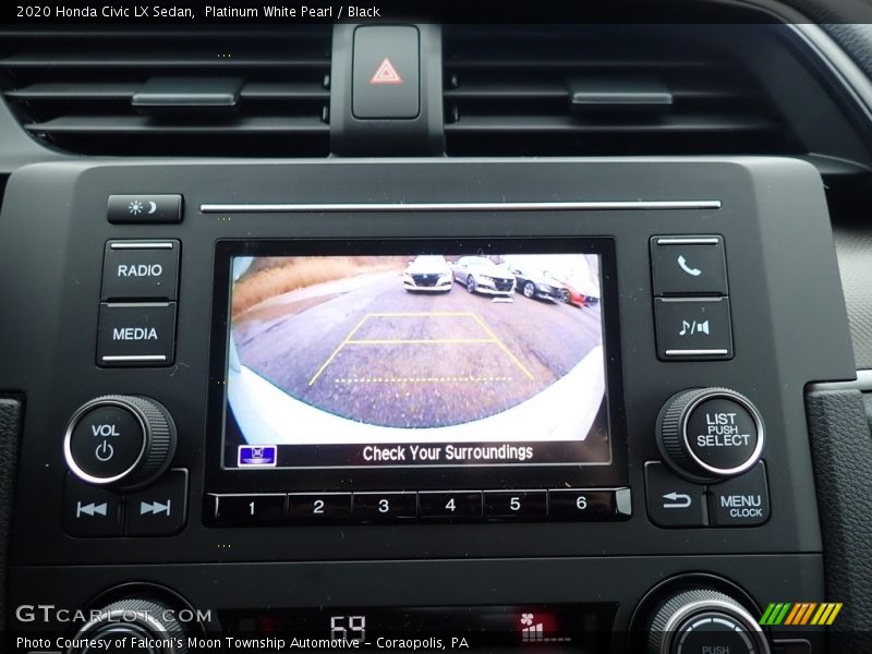 Platinum White Pearl / Black 2020 Honda Civic LX Sedan