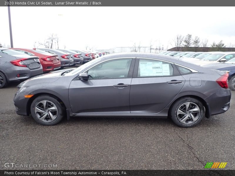 Lunar Silver Metallic / Black 2020 Honda Civic LX Sedan