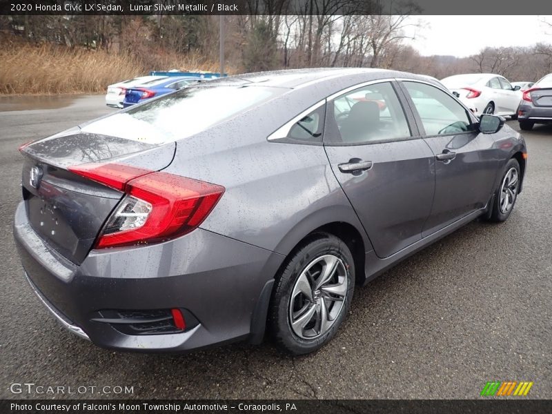 Lunar Silver Metallic / Black 2020 Honda Civic LX Sedan