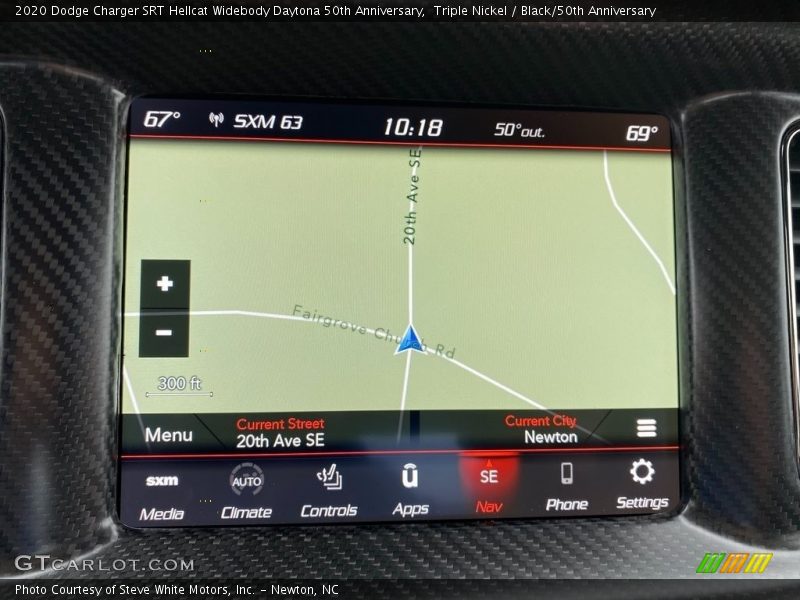 Navigation of 2020 Charger SRT Hellcat Widebody Daytona 50th Anniversary