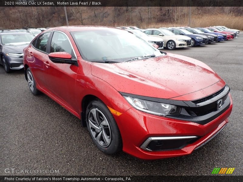 Front 3/4 View of 2020 Civic LX Sedan