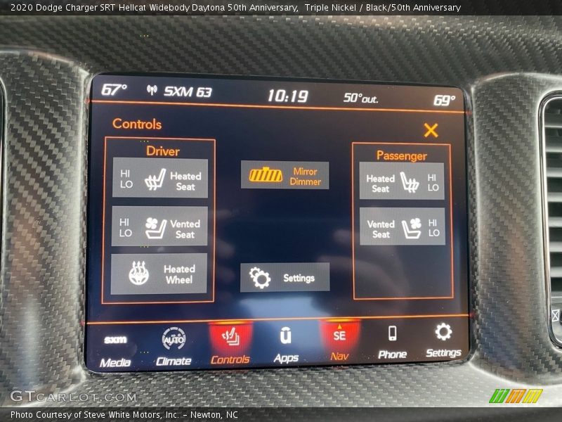 Controls of 2020 Charger SRT Hellcat Widebody Daytona 50th Anniversary