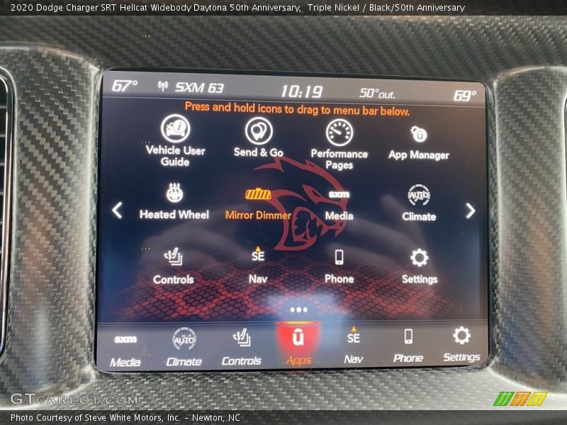 Controls of 2020 Charger SRT Hellcat Widebody Daytona 50th Anniversary