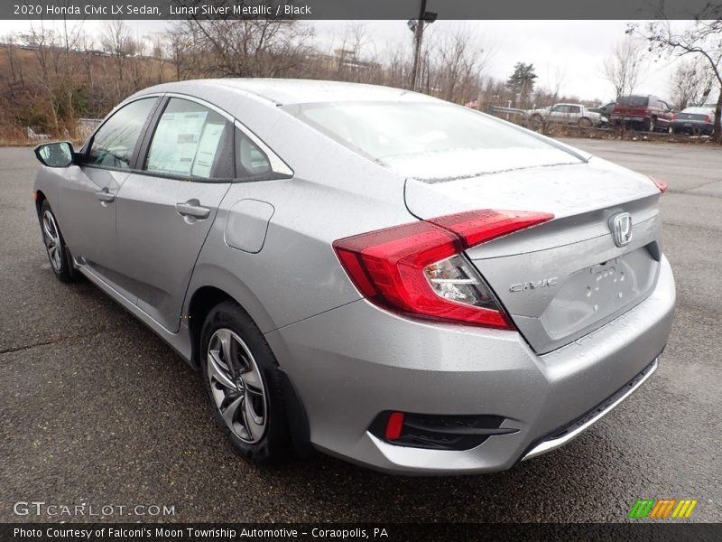 Lunar Silver Metallic / Black 2020 Honda Civic LX Sedan
