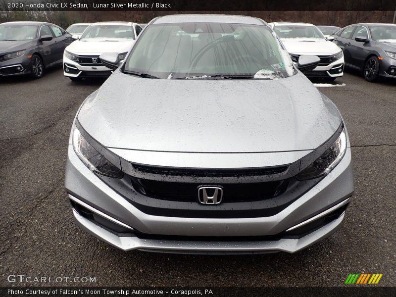 Lunar Silver Metallic / Black 2020 Honda Civic LX Sedan