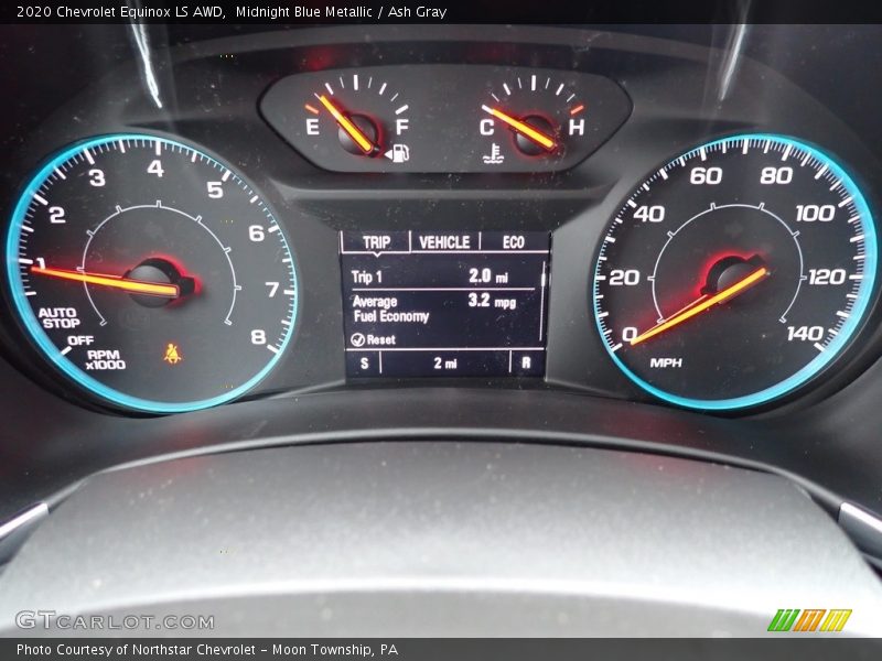 Midnight Blue Metallic / Ash Gray 2020 Chevrolet Equinox LS AWD