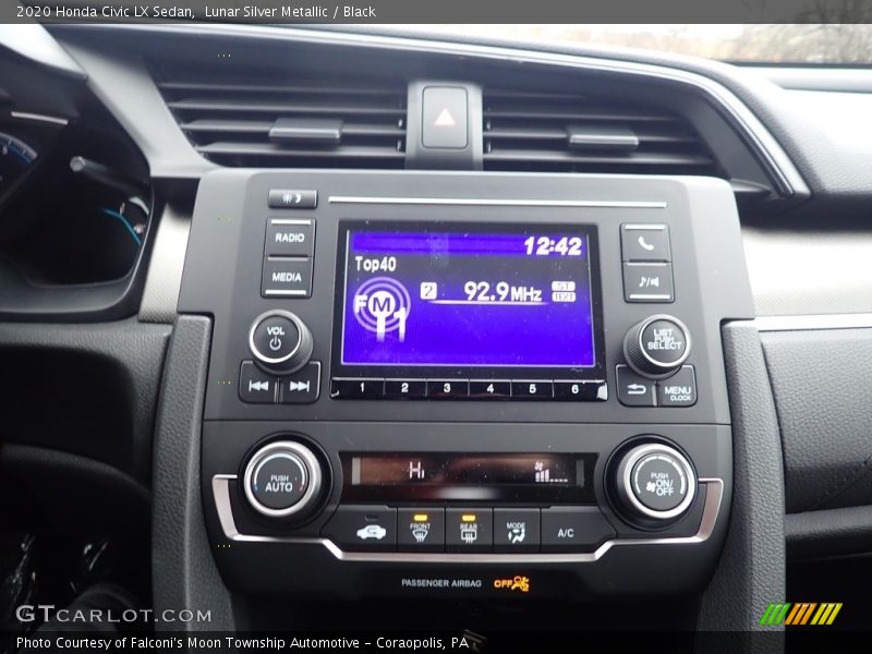 Controls of 2020 Civic LX Sedan