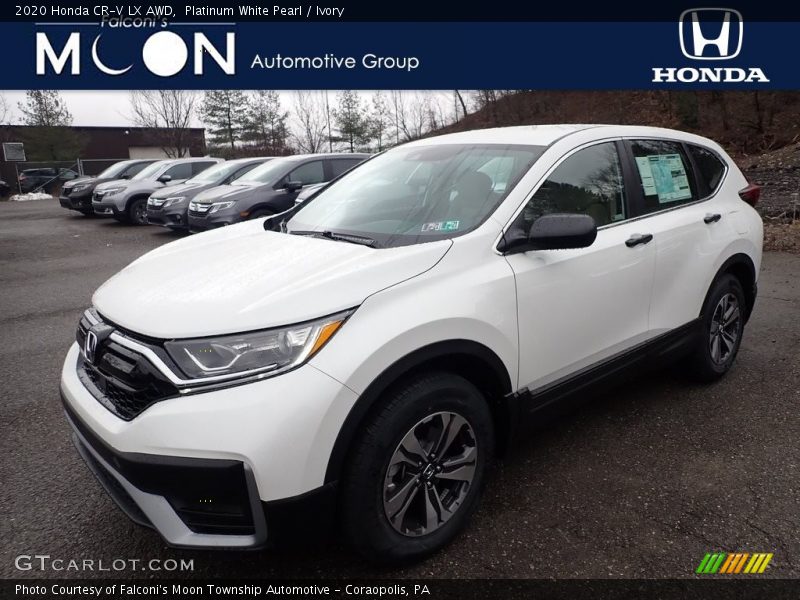 Platinum White Pearl / Ivory 2020 Honda CR-V LX AWD