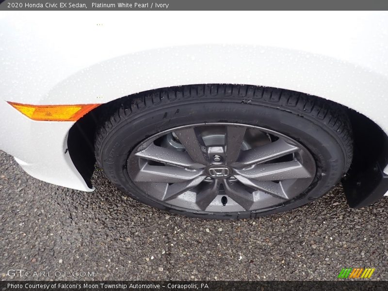 Platinum White Pearl / Ivory 2020 Honda Civic EX Sedan