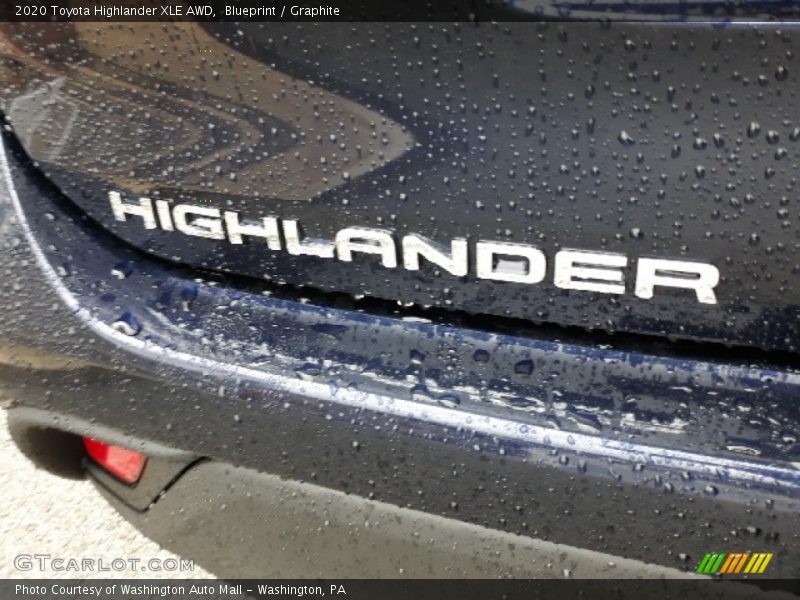 Blueprint / Graphite 2020 Toyota Highlander XLE AWD