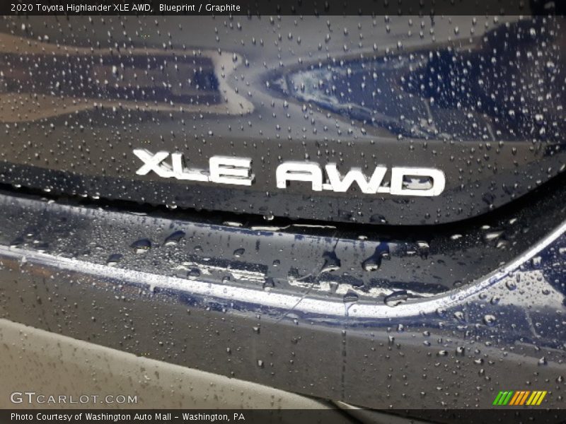 Blueprint / Graphite 2020 Toyota Highlander XLE AWD